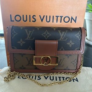 Authentic Louis Vuitton Dauphine Chain Wallet